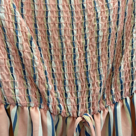 Stripped Off the Shoulder Romper - Picture 2 of 2